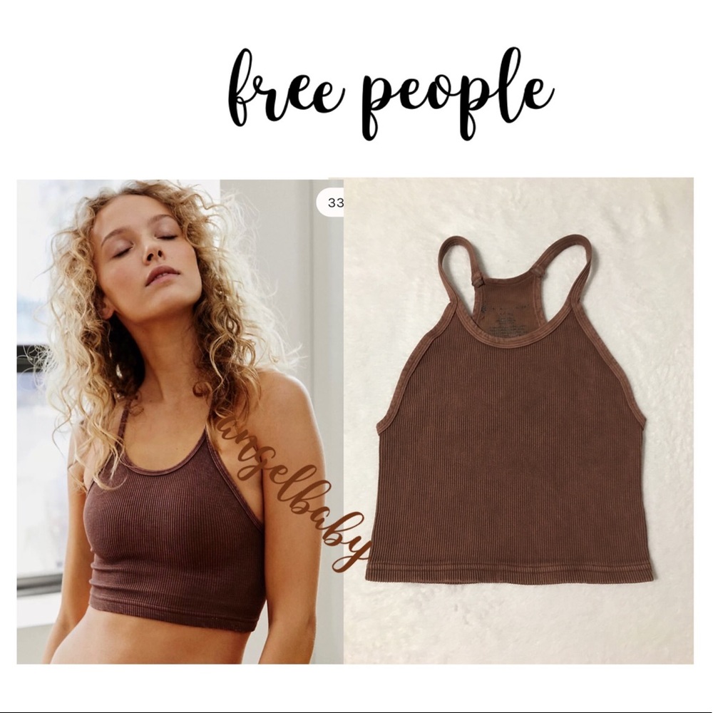 Free People Happiness Runs Crop in Chocolate! - Picture 8 of 12
